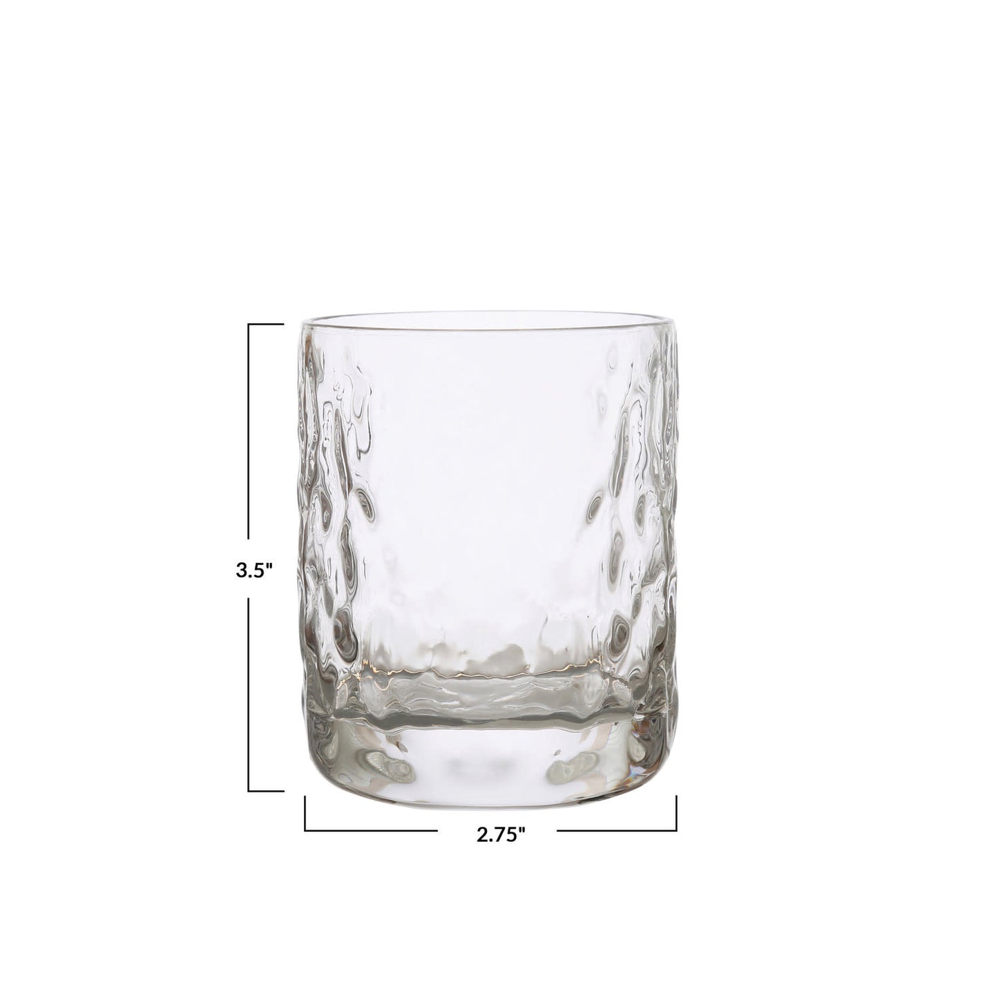Hammered Drinking Glass | 8oz