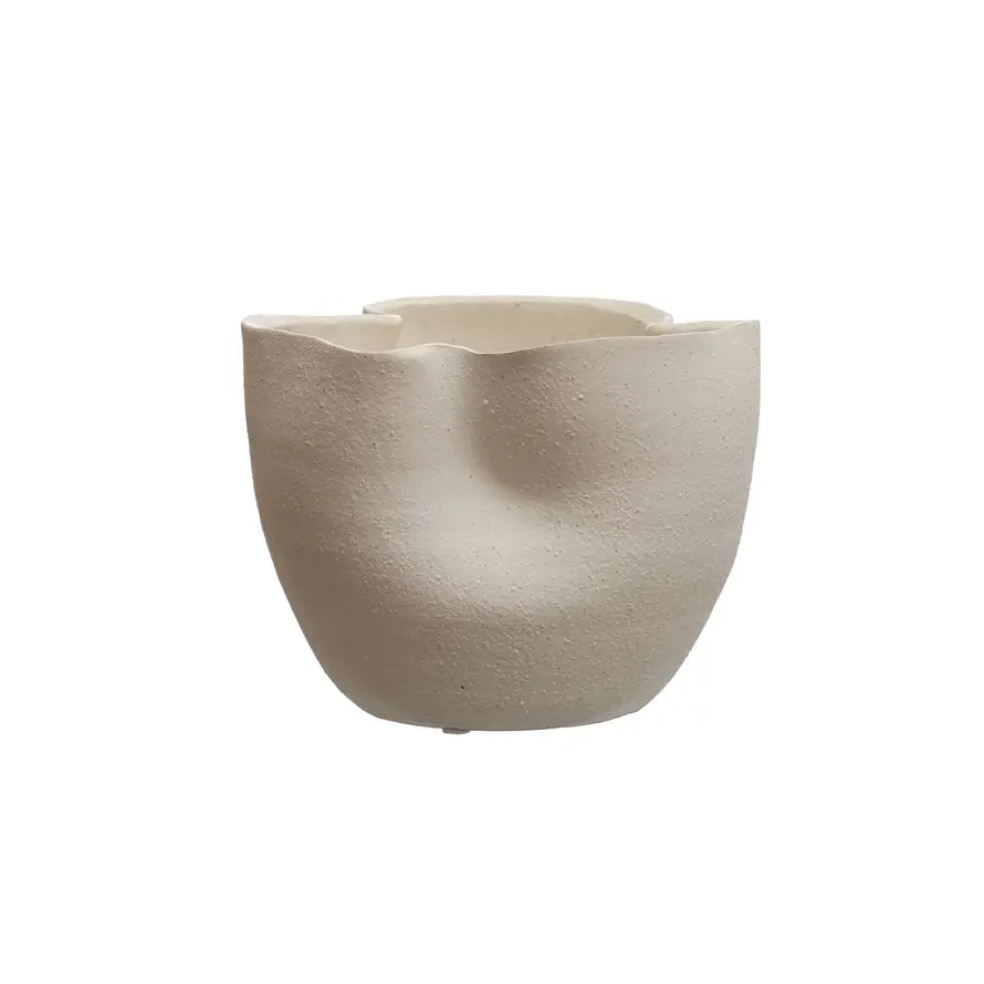 Scalloped Stoneware Planter | 4in