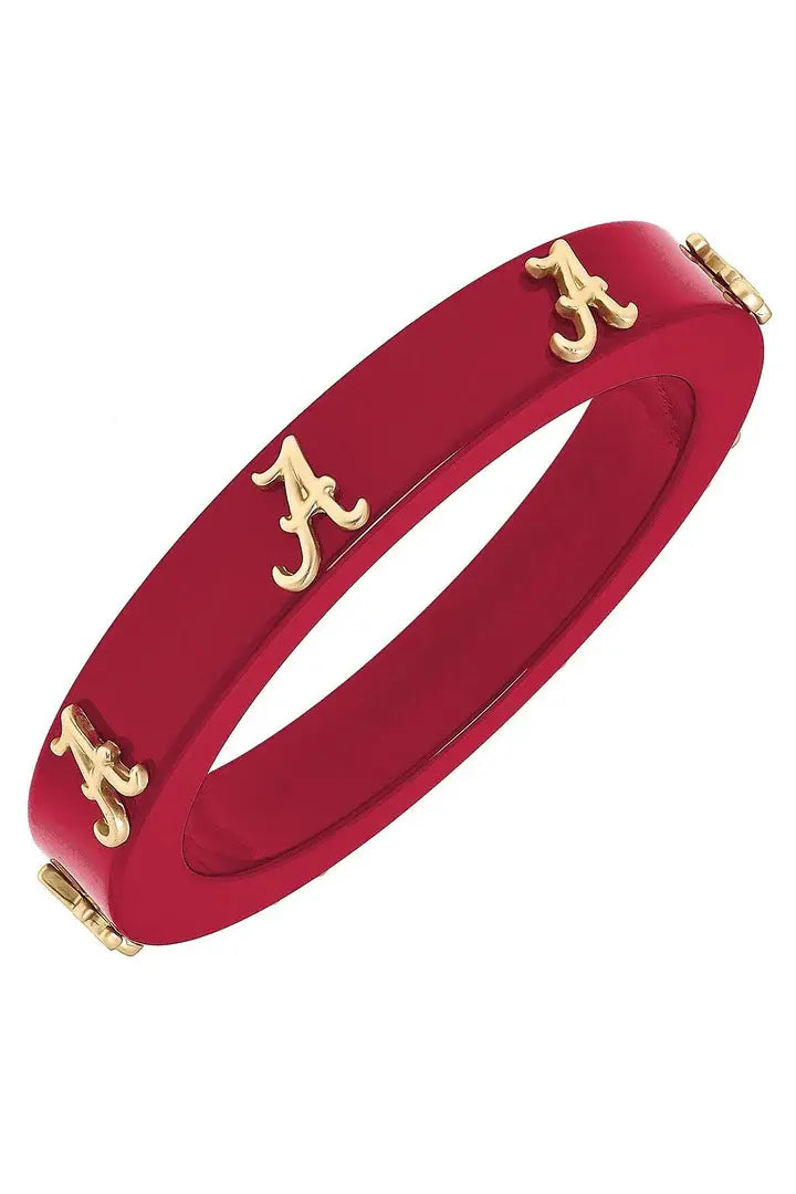 Logo Resin Bangle Bracelet | Alabama Crimson