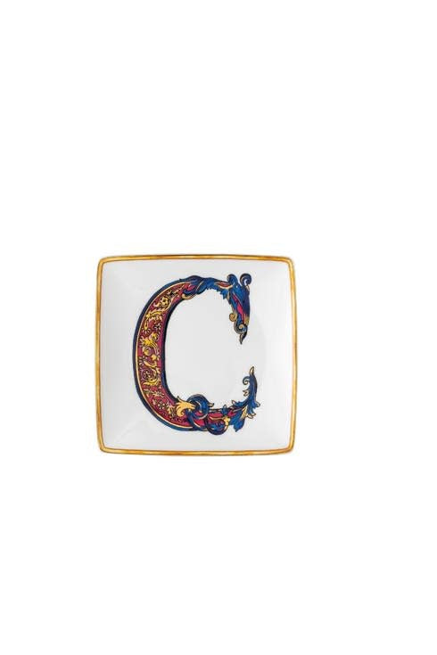 Versace Alphabet Square Dish | 4.75in C