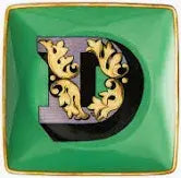 Versace Alphabet Square Dish | 4.75in D
