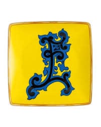 Versace Alphabet Square Dish | 4.75in E