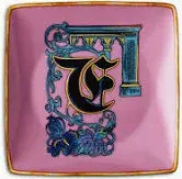 Versace Alphabet Square Dish | 4.75in F
