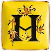 Versace Alphabet Square Dish | 4.75in H