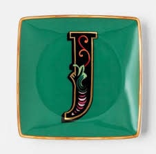 Versace Alphabet Square Dish | 4.75in J