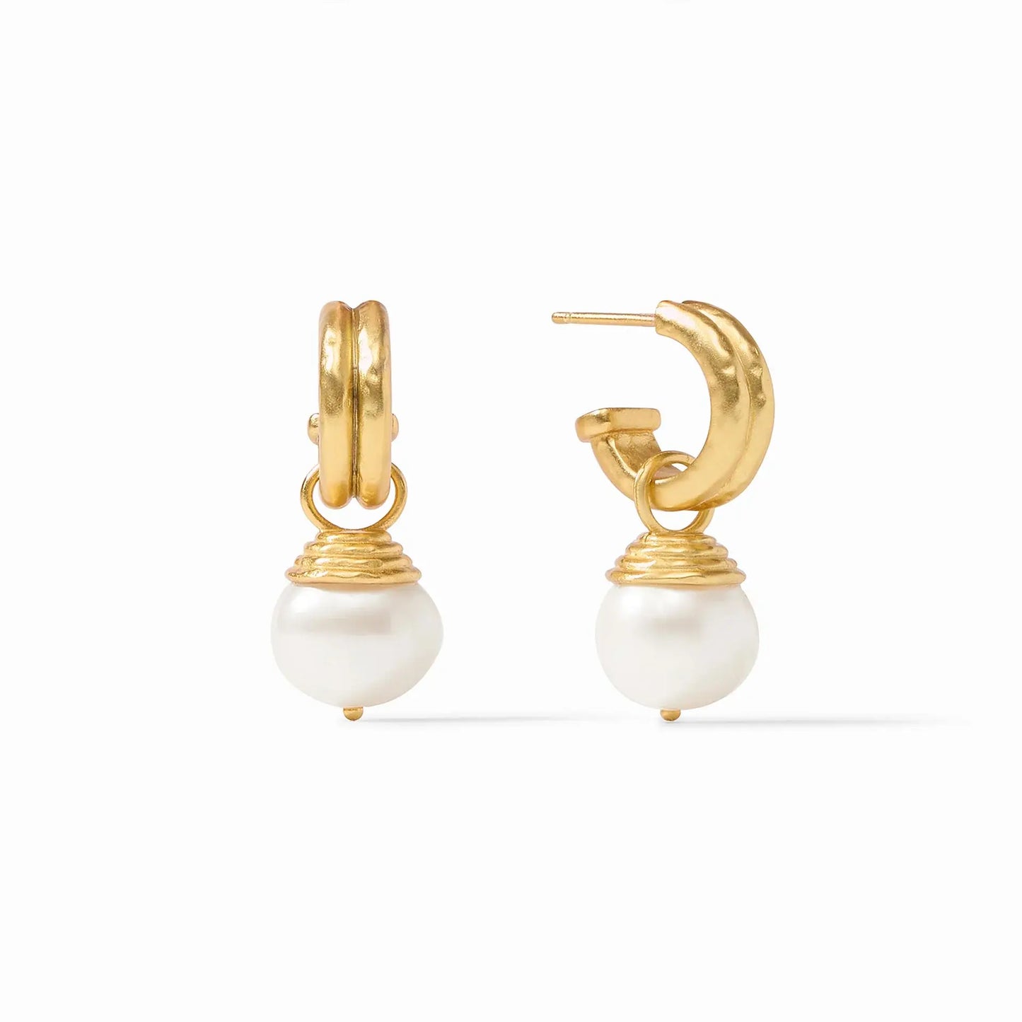 Astor Pearl Hoop & Charm Earring | Pearl