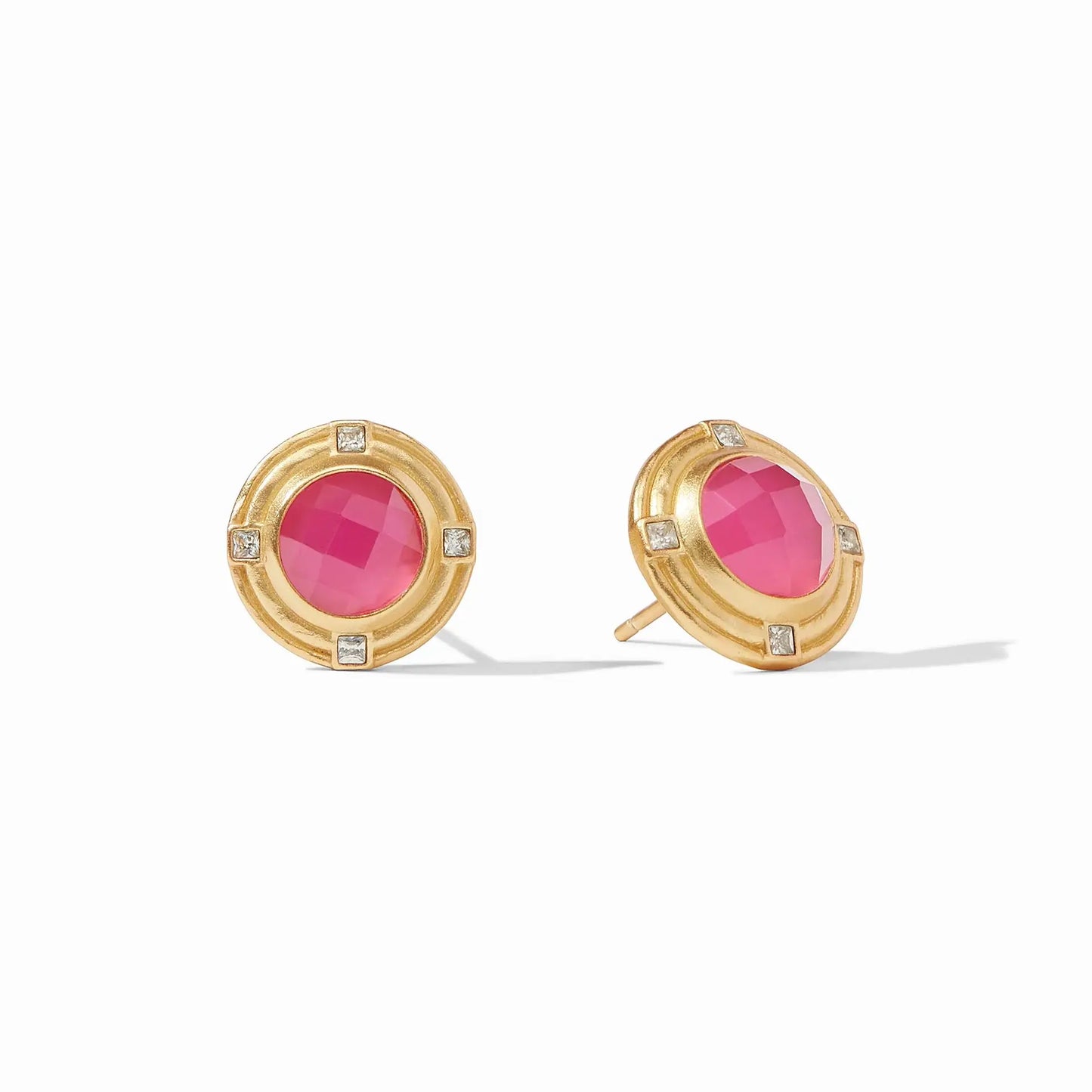 Astor Stone Stud | Iridescent Raspberry
