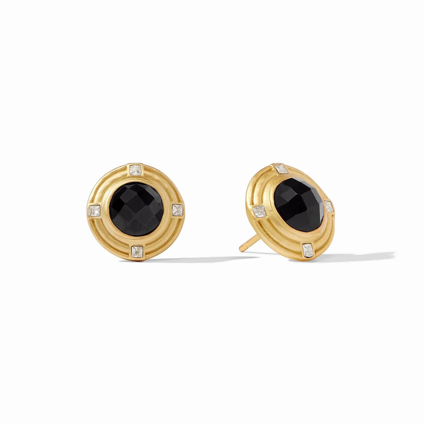 Astor Stone Stud | Obsidian Black
