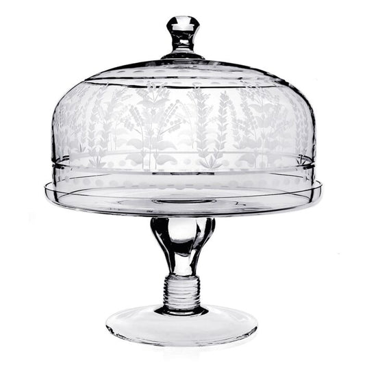 William Yeoward Crystal Portia Cake Stand + Dome Set | 14.75in 12.5in