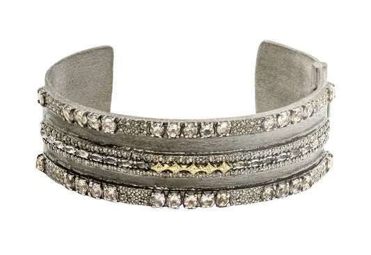 Scroll Bar with Morganite Kick Cuff Bracelet