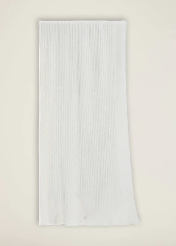 Barefoot Dreams Throw Blanket Pearl Cozychic Lite Ribbed