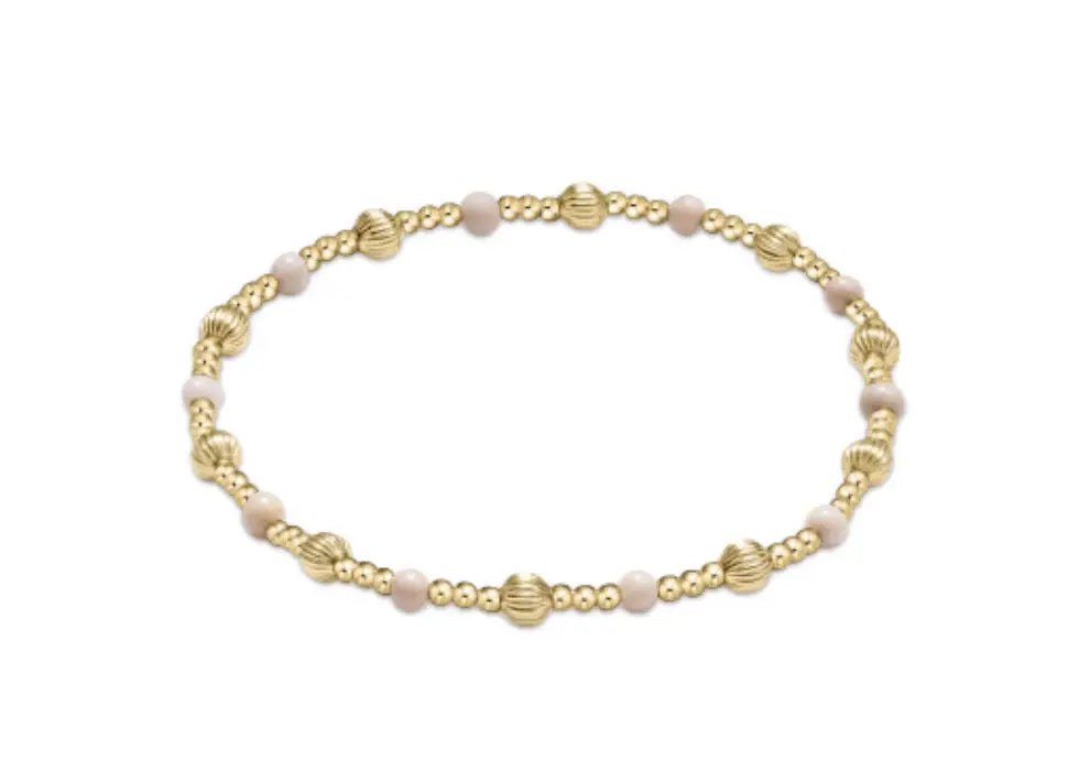 Dignity Sincerity Pattern 4mm Bead Bracelet | Riverstone