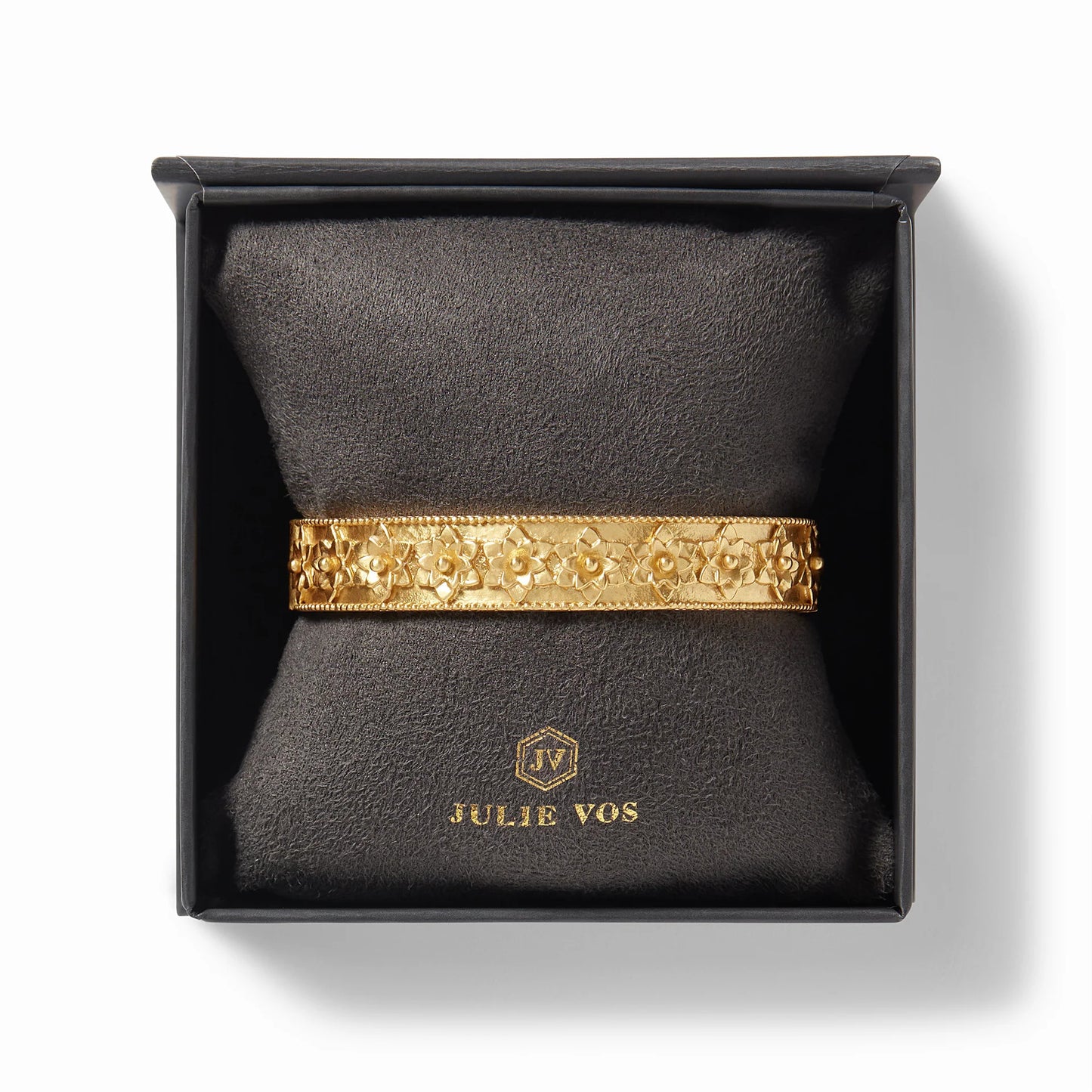 Flora Hinge Gold Bangle Bracelet