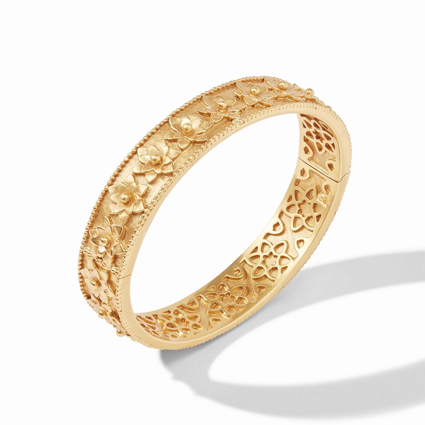Flora Hinge Gold Bangle Bracelet