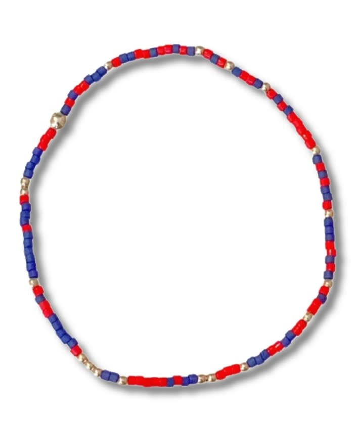 Hope Unwritten Bracelet | Matte Navy-Bright Red