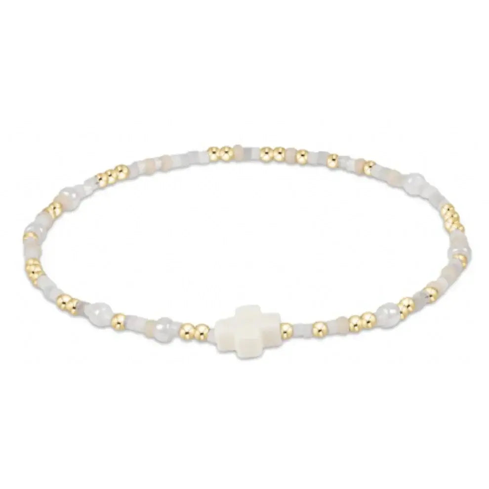eNewton Hope Unwritten Signature Cross Bracelet | Call Me On My Shellphone
