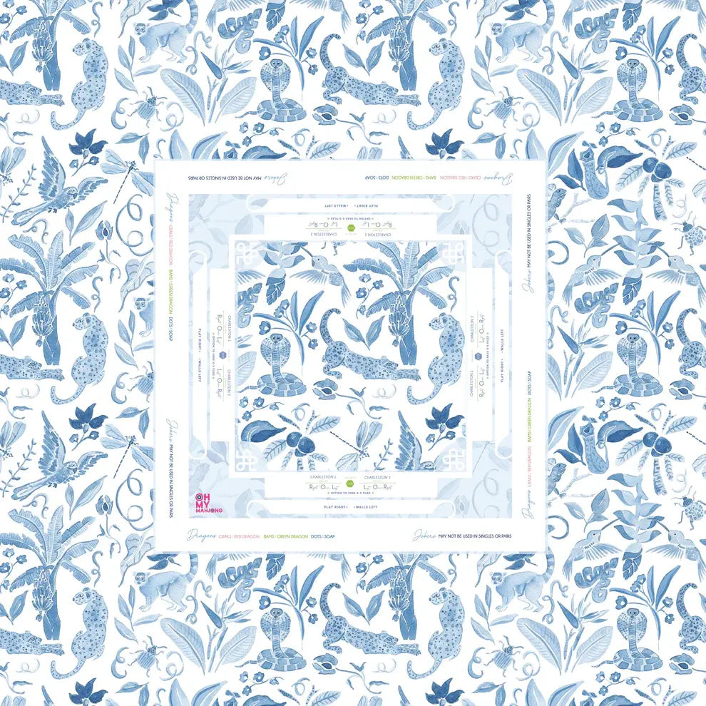Mahjong Tablecloth | Amazon Blue