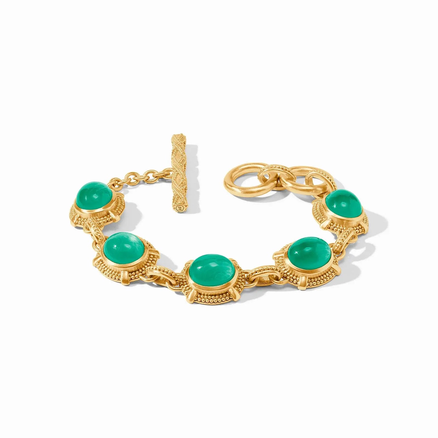 Cabochon Bracelet | 6.75-7.75in Iridescent Emerald Green