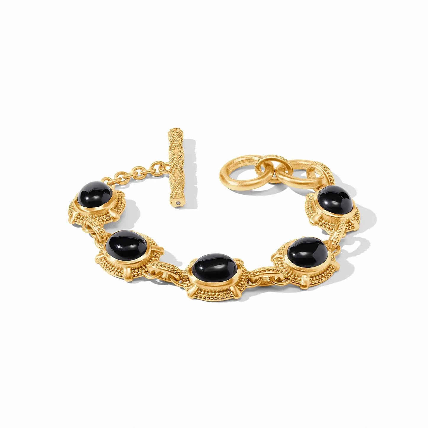 Cabochon Bracelet | 6.75-7.75in Obsidian Black
