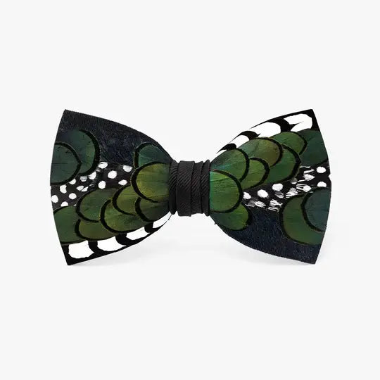 Brackish Bondurant Feather Bow Tie