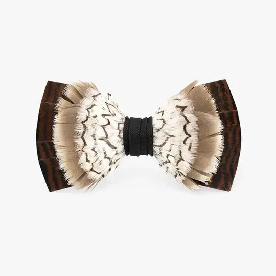 Brackish Savageton Feather Bow Tie