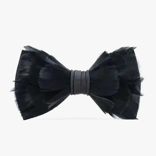 Brackish Rice Feather Bow Tie