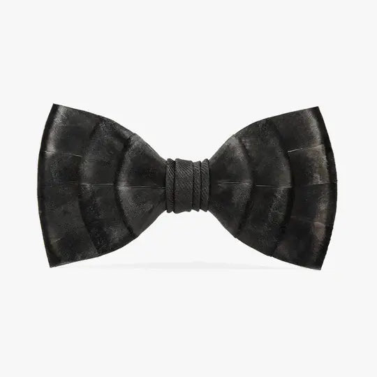 Brackish Slate Feather Bow Tie