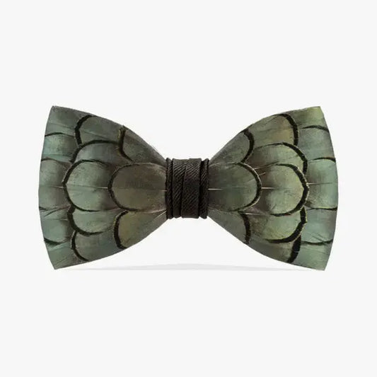 Brackish Jeffery Feather Bow Tie