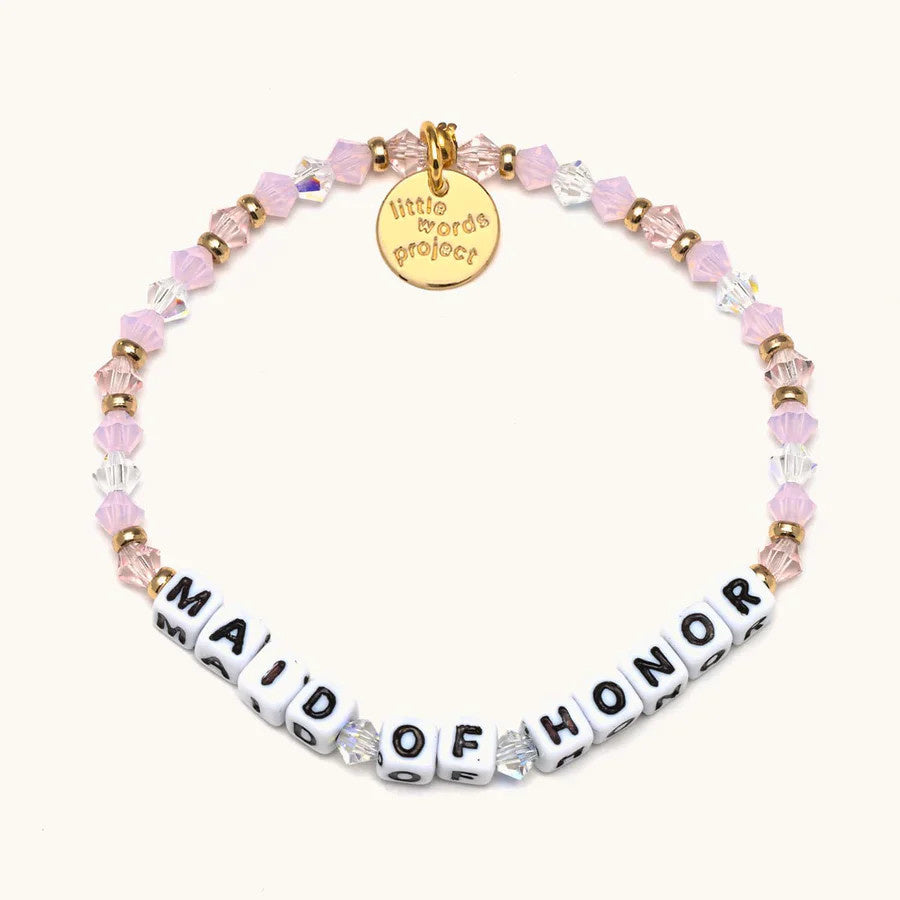 Maid Of Honor Bridal Beaded Stretch Bracelet