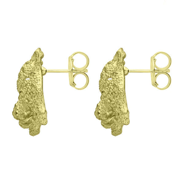 Gold Tiger Stud Earrings