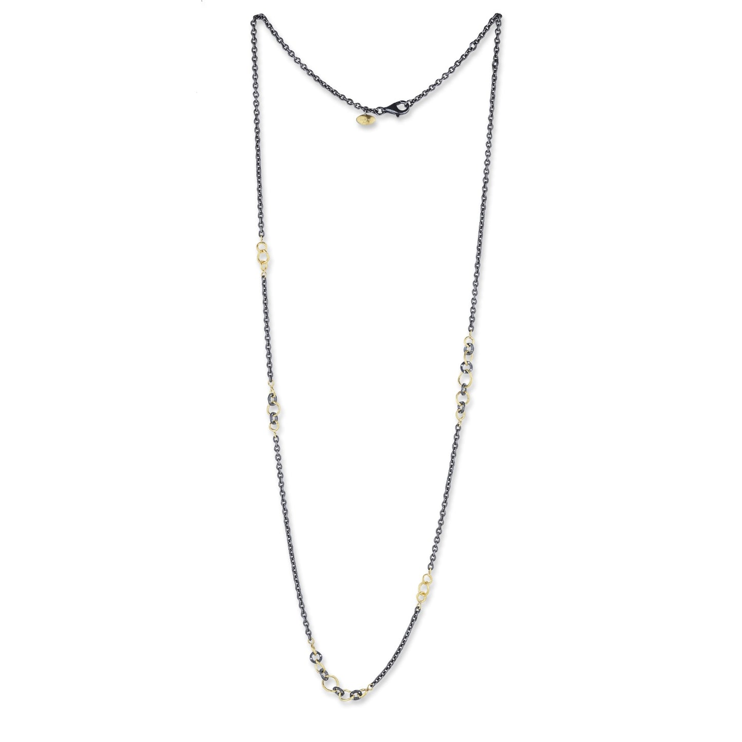 Gold & Oxidized Silver Bubbles Necklace