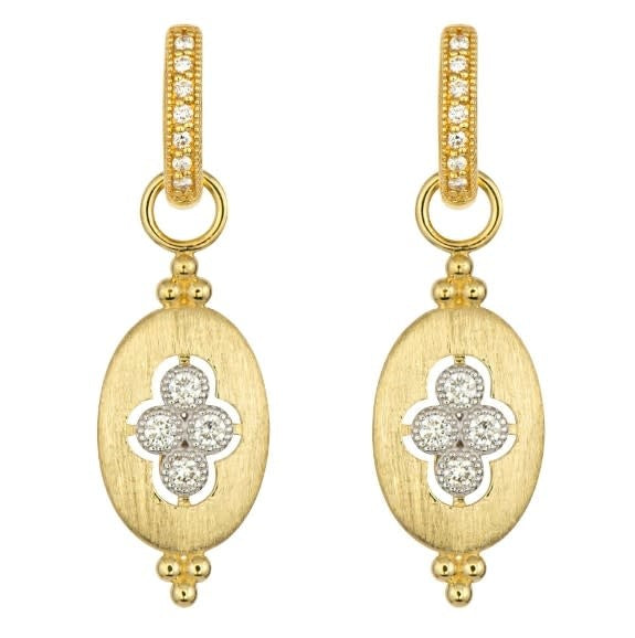 Provence Diamond Oval Earring Charms | 18k Yellow Gold