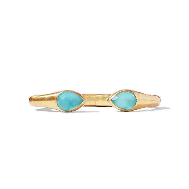 Avalon Cuff Gold Iridescent Bahamian Blue
