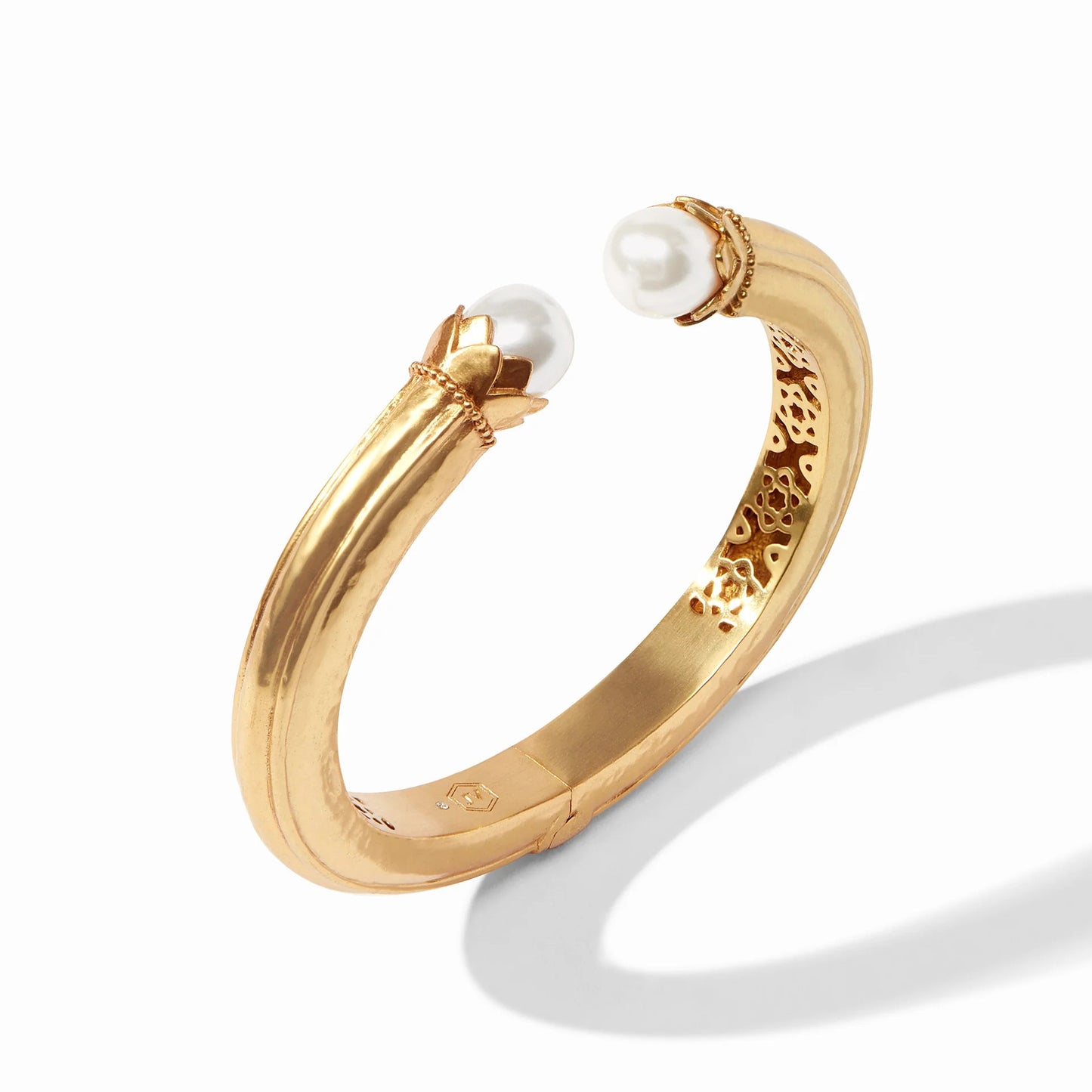 Flora Demi Gold Cuff Bracelet | Pearl