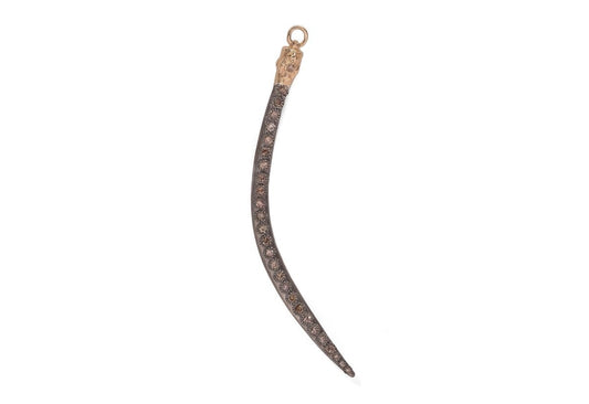Pave Cravelli Curved Horn Charm