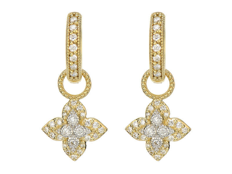 Moroccan Small Pave Flower Earring Charms