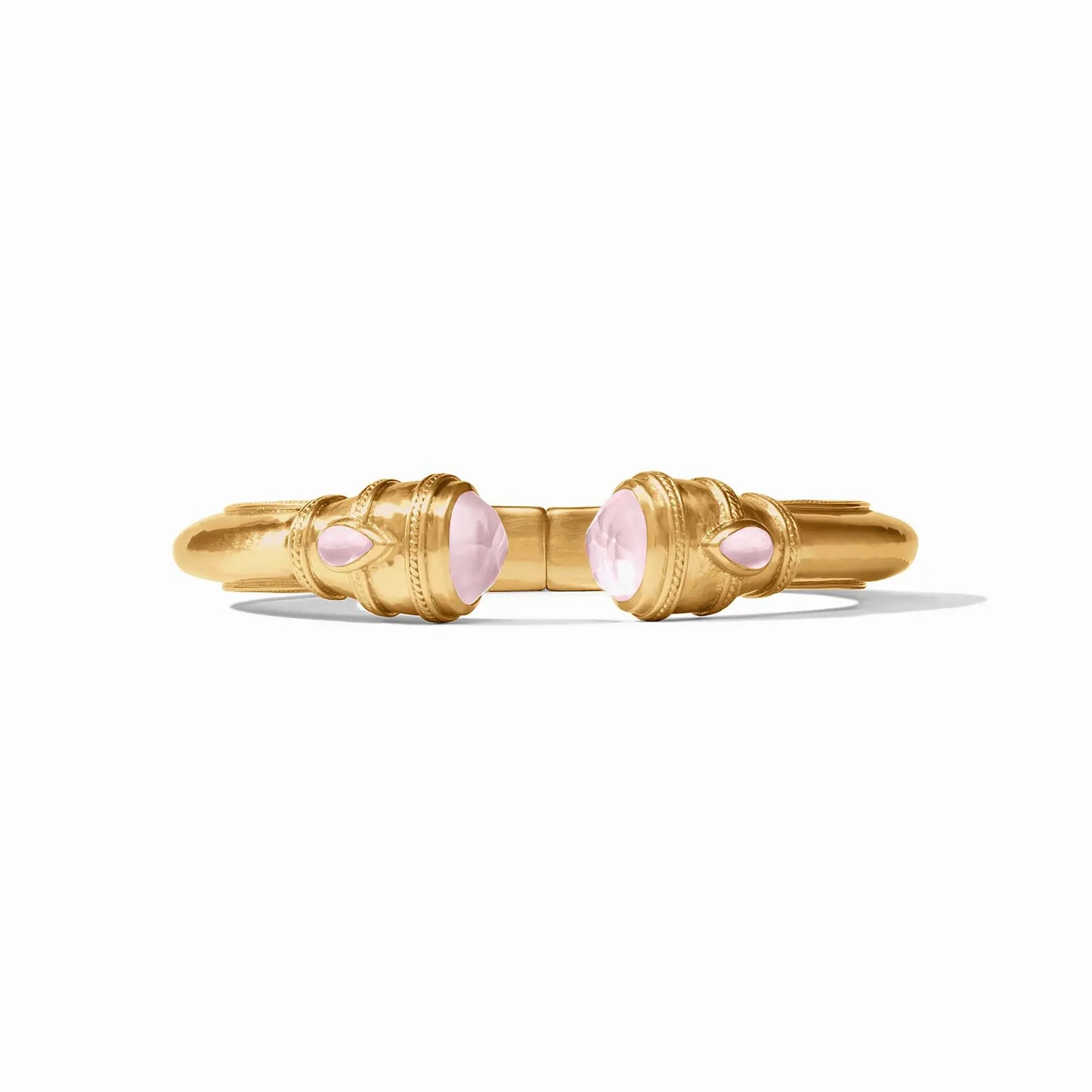 Cannes Demi Hinge Gold Cuff Bracelet | Iridescent Rose