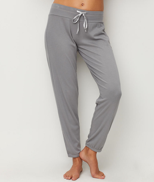 Blythe French Terry Satin Waist & Trim Sweat Pant