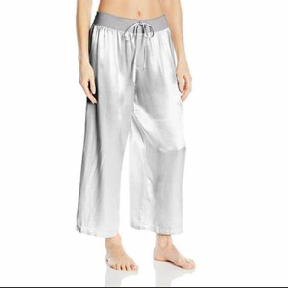 Jolie Capri Adjustable Drawstring Rib Waistband Satin Pant