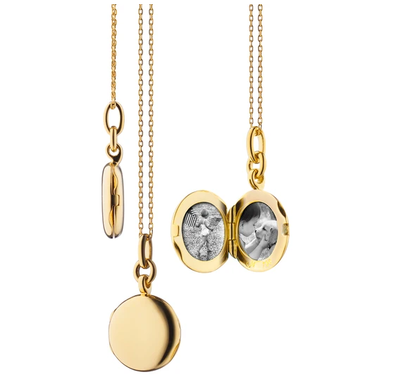 Slim Round "Nan" Locket Necklace
