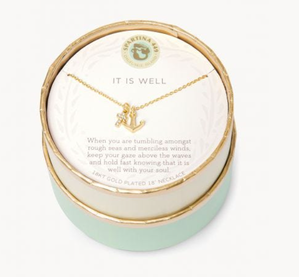 It Is Well Anchor Necklace | 18in