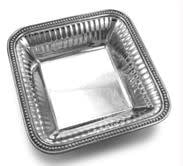 Gourmet Grillware Flutes + Pearls Medium Square Bowl | 12in