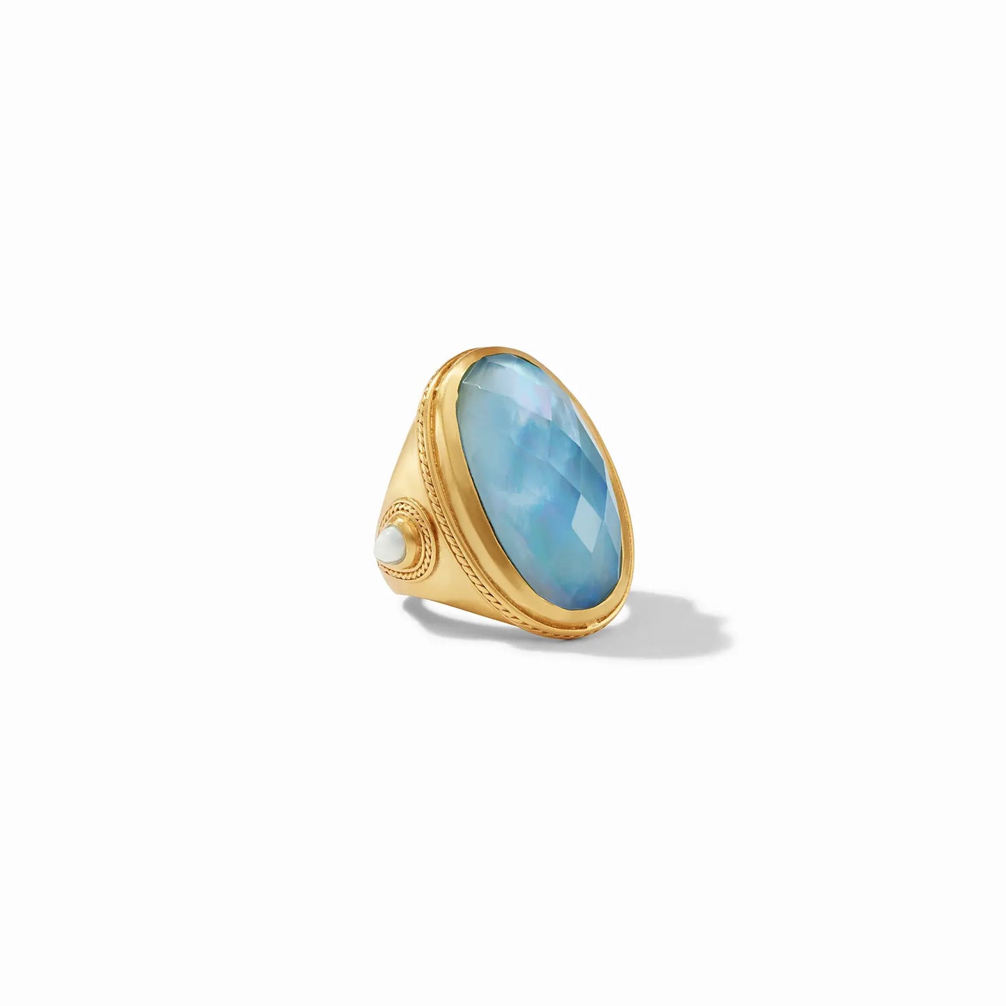 Cannes Statement Ring-Iridescent Chalcedony Blue| SIZE 8