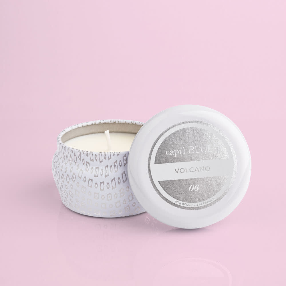CapriBlue Volcano Candle | White Mini Tin 3oz