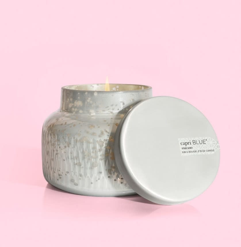 Volcano White Mercury Glass Jar Candle | 19oz
