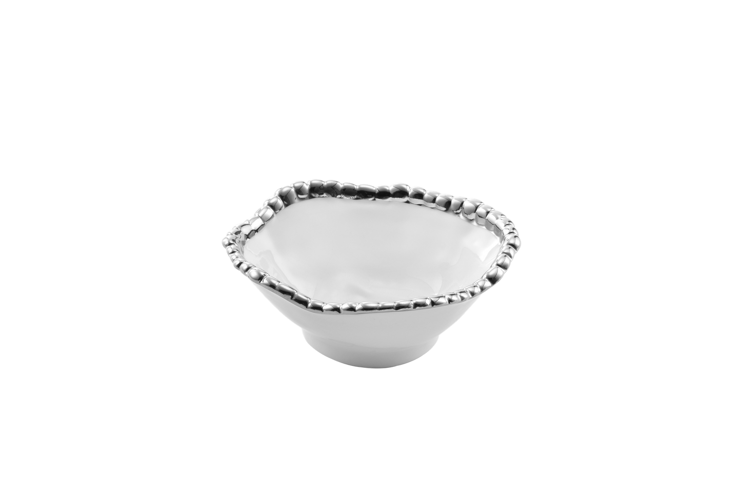 Snack Bowl | White + Silver