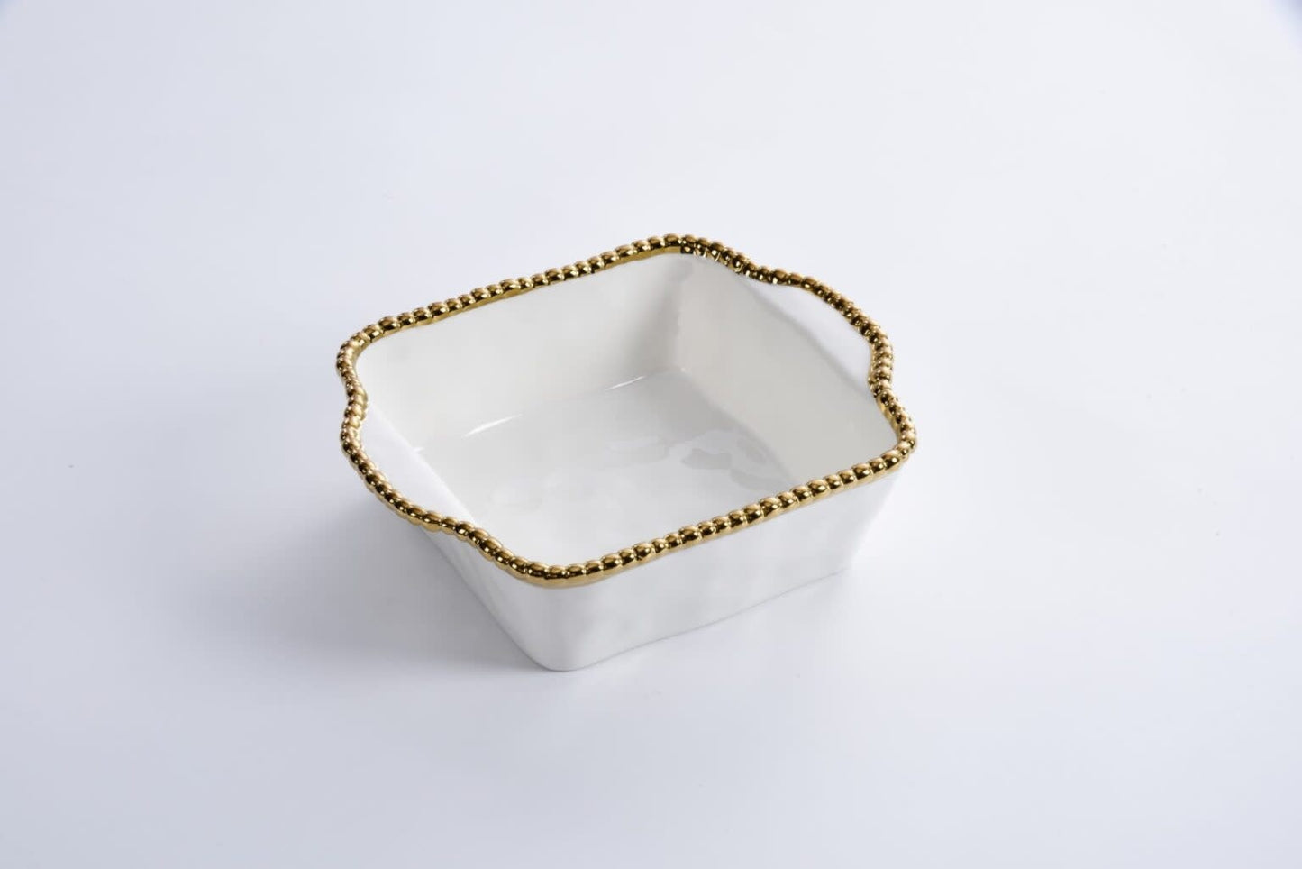 Porcelain + Gold Titanium Square Baking Dish | 8x8in