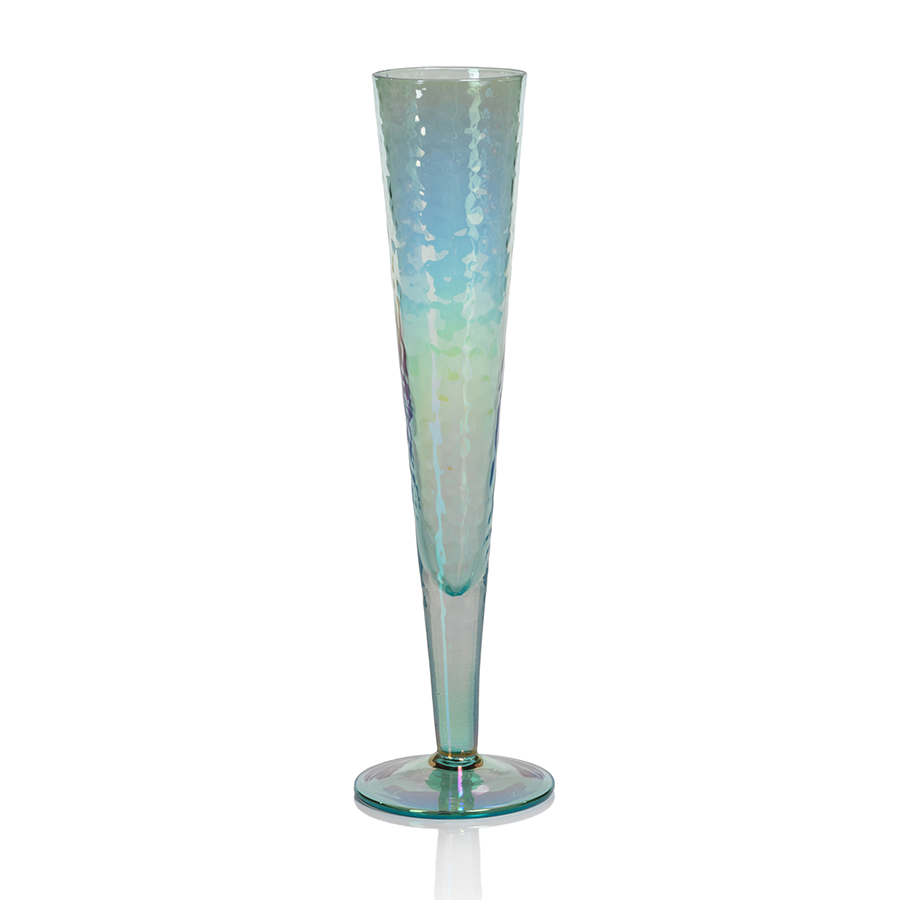 Hammered Glass Champagne Flute |
