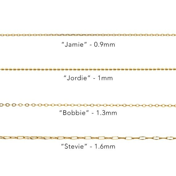 Delicate Diamond Cut Chain 17" With Jump Ring