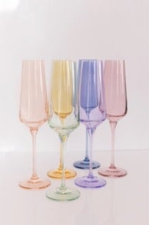Estelle Colored Champagne Flute Glass |